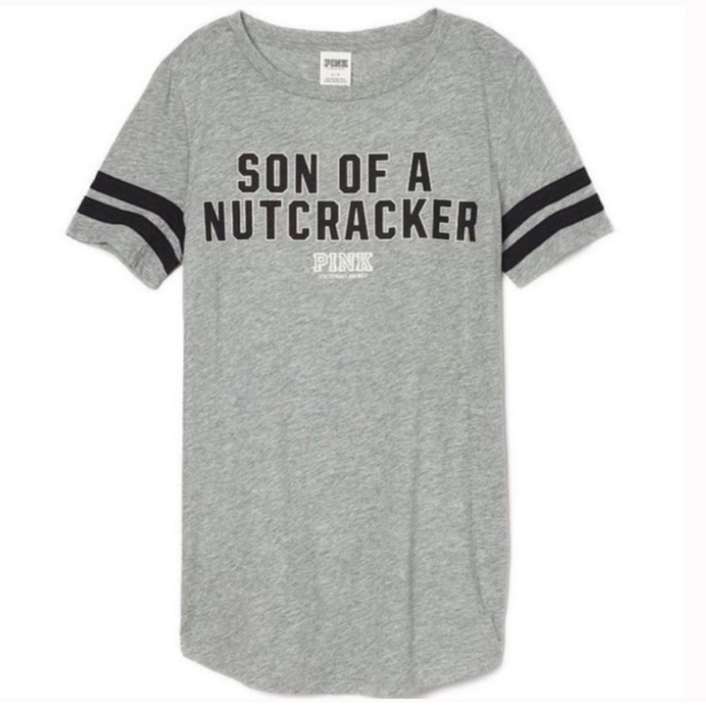 New Victorias Secret PINK Son Of A Nutcracker Tee Shirt XS